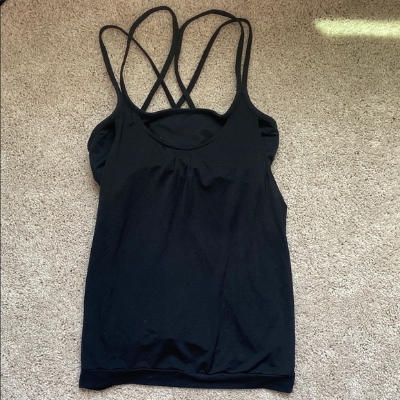 Athleta Black Strappy Women's Workout Top - Picture 1 of 3